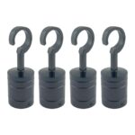4 x 36mm Gun Metal Black Decking Rope Hook Fittings