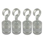 4 x 32mm Polished Chrome Decking Rope Hook Fittings