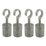 4 x 36mm Satin Nickel Decking Rope Hook Fittings