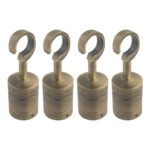 4 x 36mm Antique Brass Decking Rope Hook Fittings