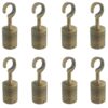 8 x 40mm antique brass decking rope hook fittings 3