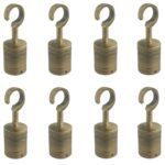 8 x 36mm Antique Brass Decking Rope Hook Fittings