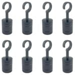 8 x 32mm Gun Metal Black Decking Rope Hook Fittings