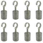 8 x 28mm Satin Nickel Decking Rope Hook Fittings