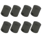 Pack of 8 x 40mm Gun Metal Black End Cap Rope Fittings