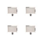 4 x Polished Chrome Landscape Sign Holder For Stanchions