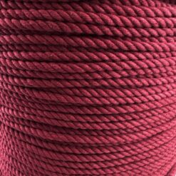 natural cotton rope burgundy 1