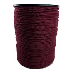 natural cotton rope burgundy 5
