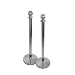 Polished Chrome Stanchions Posts - Pair Of Posts With Ball Top