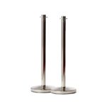 Polished Chrome Stanchions Posts - Pair Of Posts With Flat Top