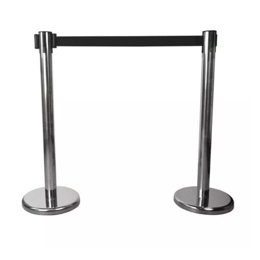 polished chrome stanchions posts pair of posts with belt top