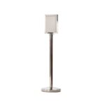Polished Chrome Stanchions Post - Single Post With Portrait Sign Holder