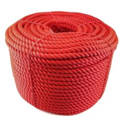 24mm synthetic red decking rope x 50 metres 1