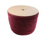 24mm Burgundy Natural Cotton Rope x 110 Metre Reel
