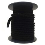 10mm Black Natural Cotton Bondage Rope On A Reel