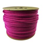 8mm Pink Natural Cotton Bondage Rope On A Reel