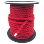 16mm Red Natural Cotton Bondage Rope On A Reel