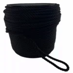 Black Nylon 3-Strand Anchor Rope – Custom Length, Diameter & Spliced Ends
