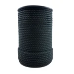 6mm Black With Blue Fleck Braided Nylon Rope x 100 Metre Reel
