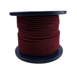 8mm Burgundy Elastic Bungee Shock Cord 50 Metre Reel