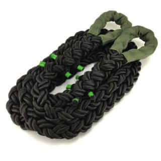 black 8 strand nylon kinetic recovery tow rope