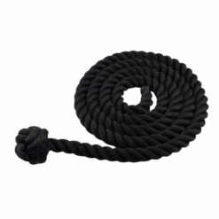 synthetic black rope with man rope knot one end