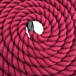 burgundy natural cotton rope halters 2