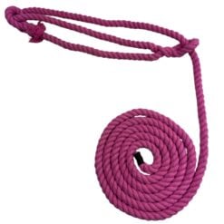pink natural cotton rope halters 1