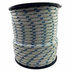 white with blue fleck double braided polyester 1