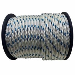 white with blue fleck double braided polyester 2