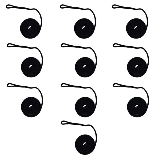 10 pack black double braid polyester fender lines 1