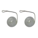 2 x 8mm White Double Braid Polyester Fender Line x 2 Metres with 70mm Soft Eye