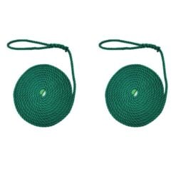 2 x emerald green mooring rope