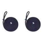 2 x 10mm Navy Blue 8 Strand Nylon Mooring Ropes 8 Inch Soft Eye x 10 Metres