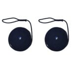 2 x 50mm Navy Blue Softline Mooring Ropes 8 Inch Soft Eye x 18 Metres
