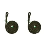 2 x 10mm Olive 8 Strand Nylon Mooring Ropes 8 Inch Soft Eye x 10 Metres