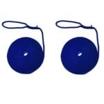 2 x 50mm Royal Blue Softline Mooring Ropes 8 Inch Soft Eye x 15 Metres