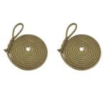 2 x 10mm Synthetic Polyhemp Mooring Ropes 8 Inch Soft Eye x 18 Metres
