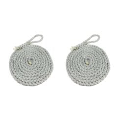 2 x white 8 strand nylon mooring rope