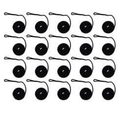 20 pack black double braid polyester fender lines 10