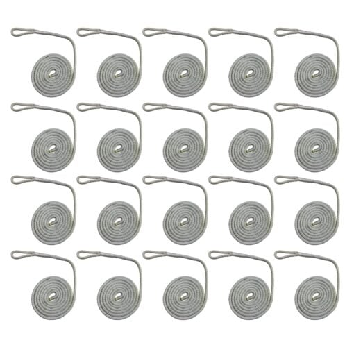 20 pack white double braid polyester fender lines 1