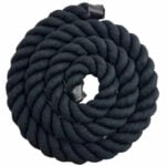 24mm Black Acrylic Cotton 3 Strand Rope - By The Metre
