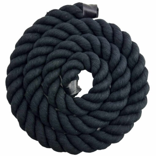 black acrylic cotton 3 strand rope 1
