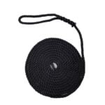 10mm Black Polyester Mooring Ropes 8 Inch Soft Eye x 15 Metres
