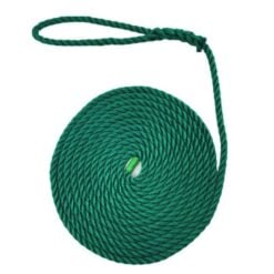 emerald green mooring rope