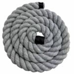 24mm Light Grey Acrylic Cotton 3 Strand Rope - By The Metre