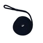 8mm Navy Blue Double Braid Polyester Fender Line x 2 Metres with 70mm Soft Eye