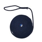 10mm Navy Blue Polyester Mooring Ropes 8 Inch Soft Eye x 15 Metres