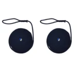 2 x 8mm Navy Blue Polyester Mooring Ropes 8 Inch Soft Eye x 12 Metres