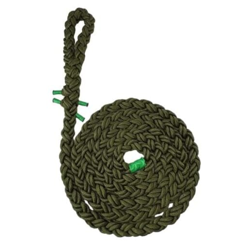 olive 8 strand nylon mooring rope